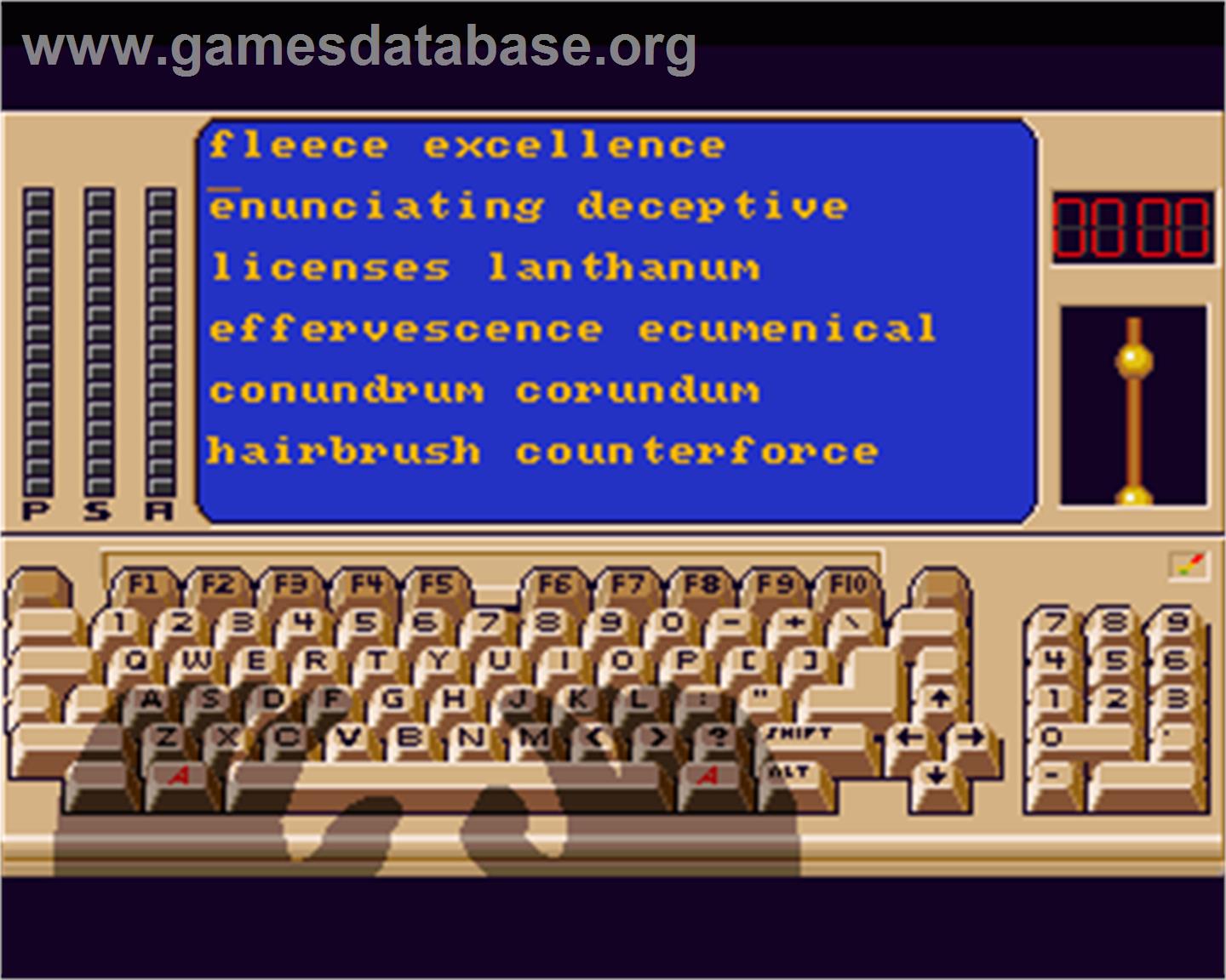 Mavis Beacon Teaches Typing - Commodore Amiga - Artwork - In Game