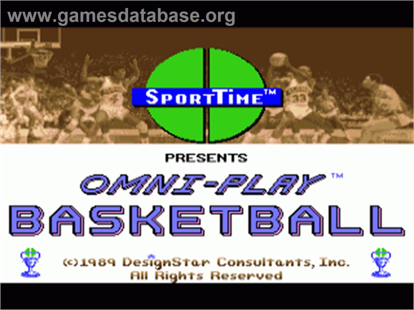Omni-Play Basketball - Commodore Amiga - Artwork - In Game