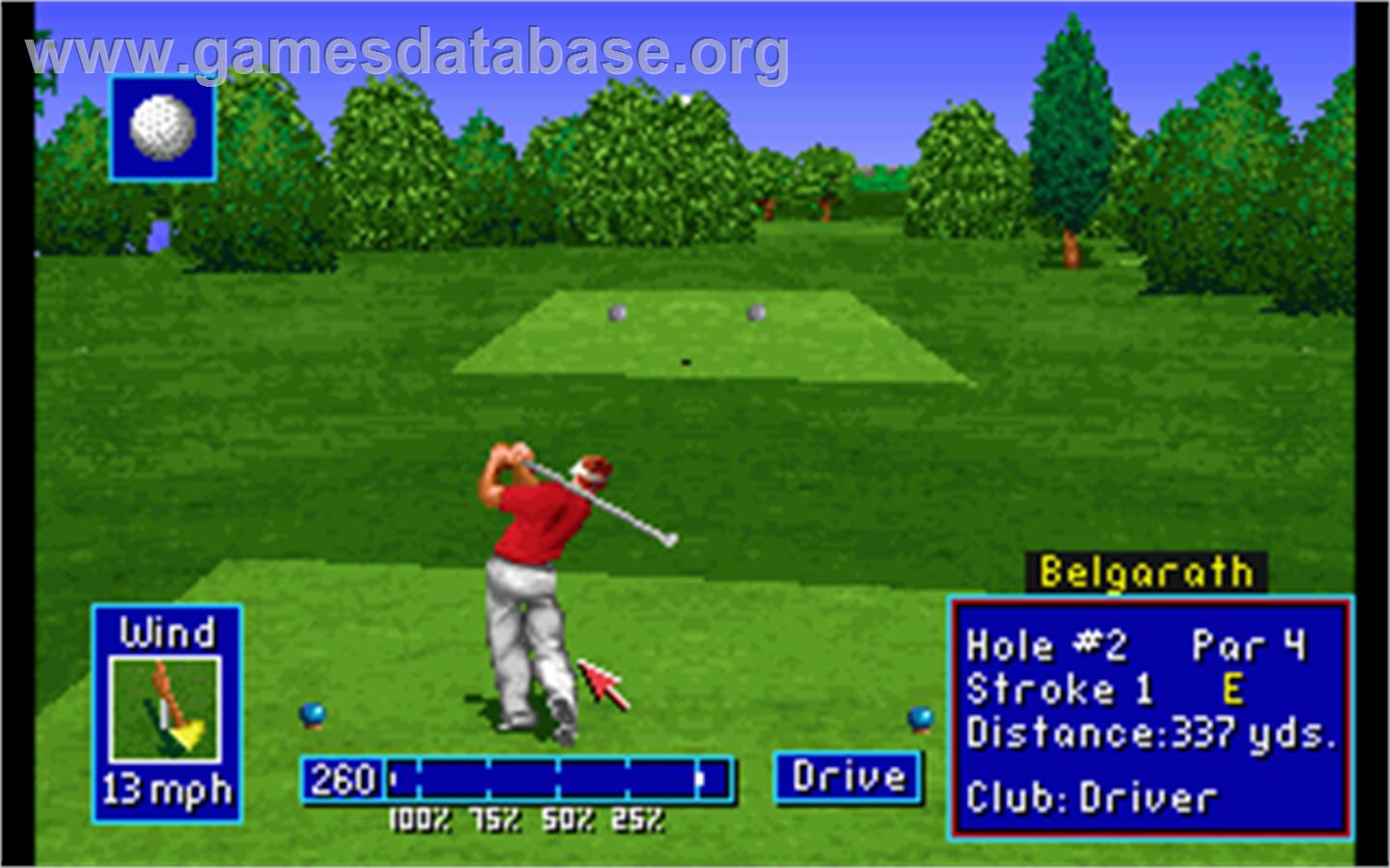 PGA European Tour - Commodore Amiga - Artwork - In Game