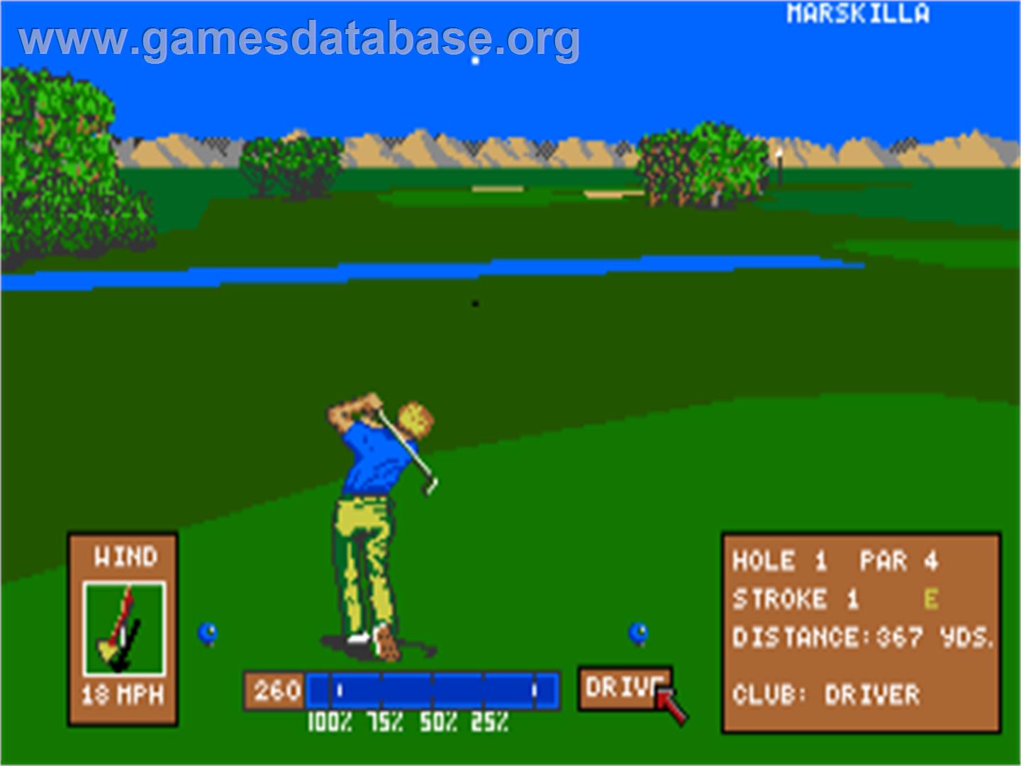 PGA Tour Golf: Tournament Course Disk - Commodore Amiga - Artwork - In Game
