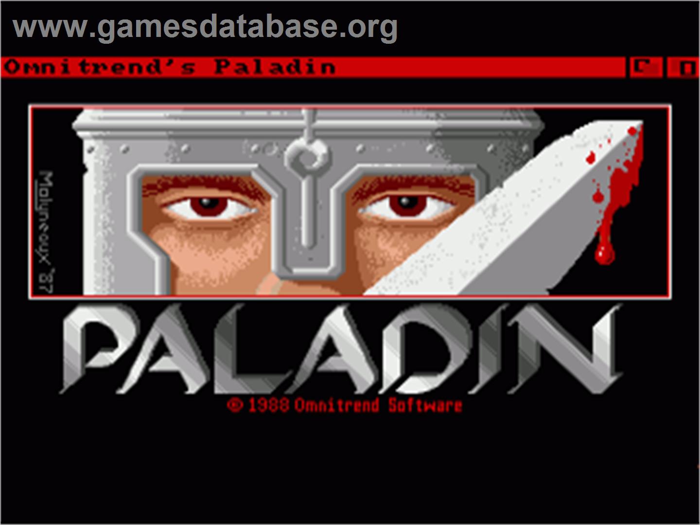 Paladin - Commodore Amiga - Artwork - In Game