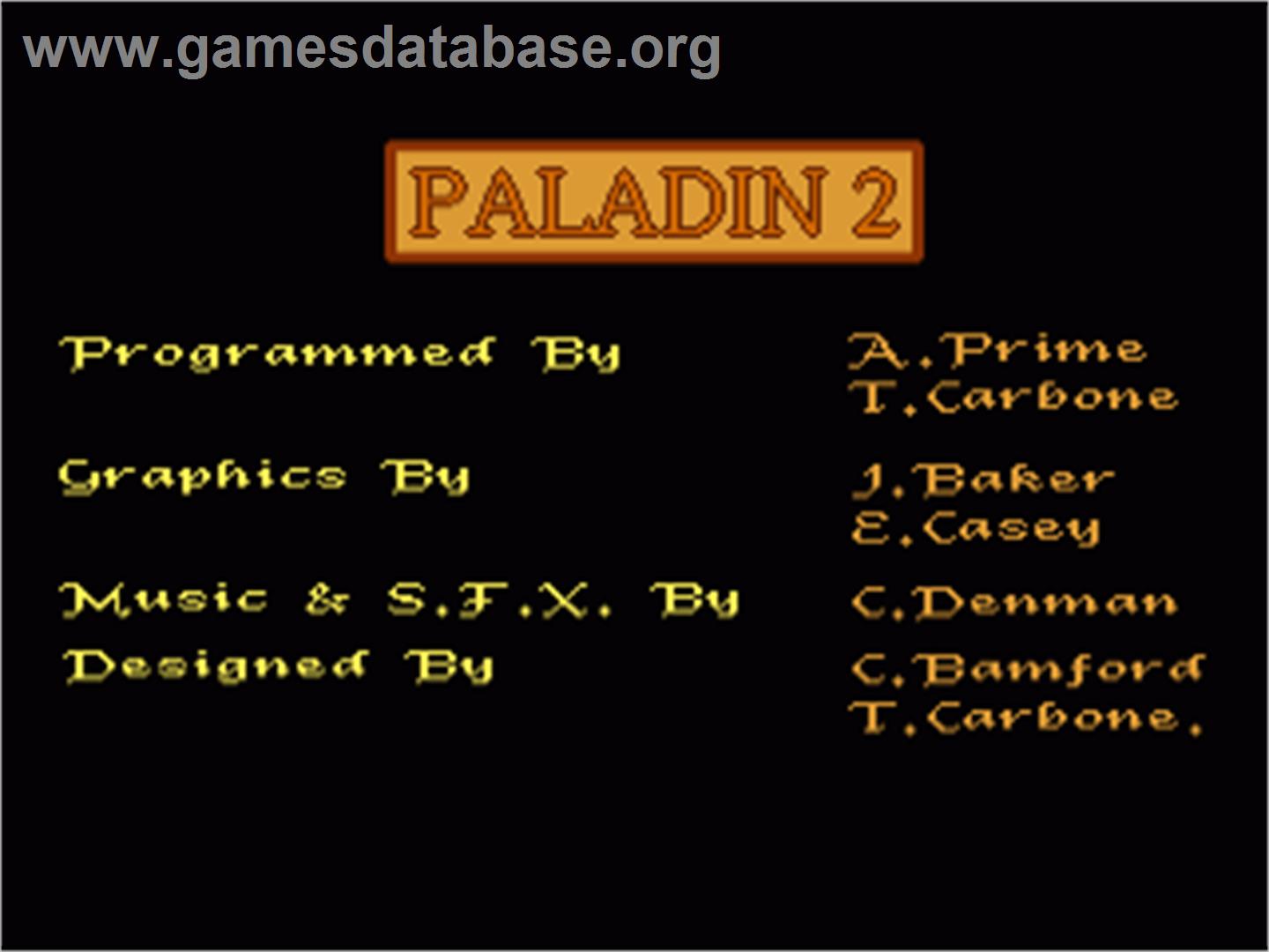 Paladin 2 - Commodore Amiga - Artwork - In Game