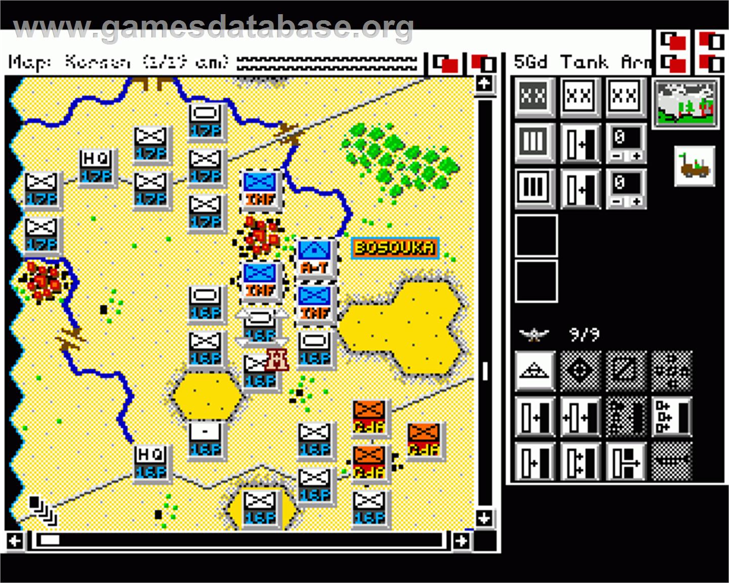 Panzer Battles - Commodore Amiga - Artwork - In Game