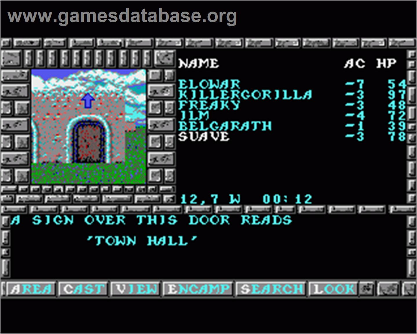 Pools of Darkness - Commodore Amiga - Artwork - In Game