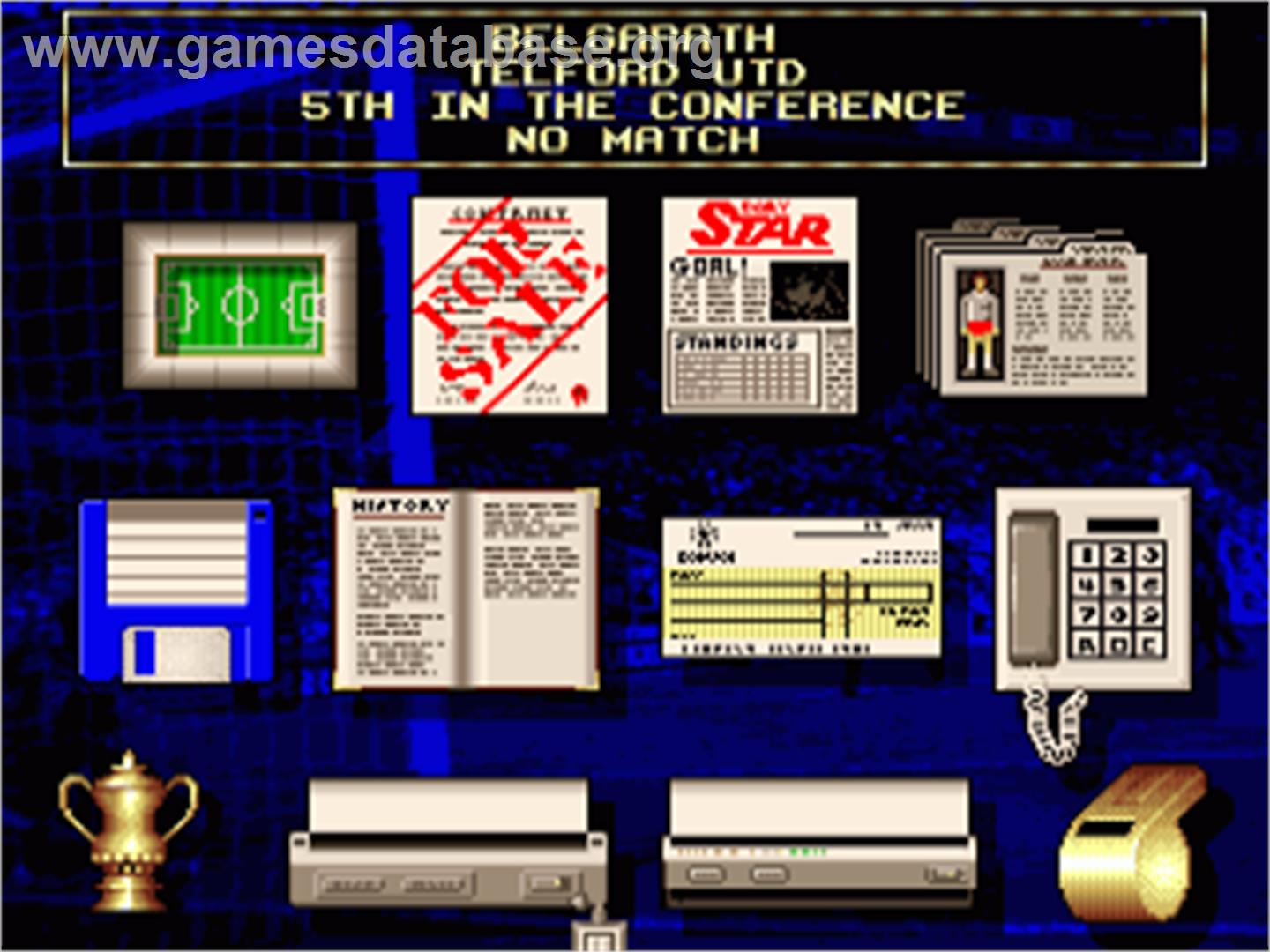 Premier Manager - Commodore Amiga - Artwork - In Game