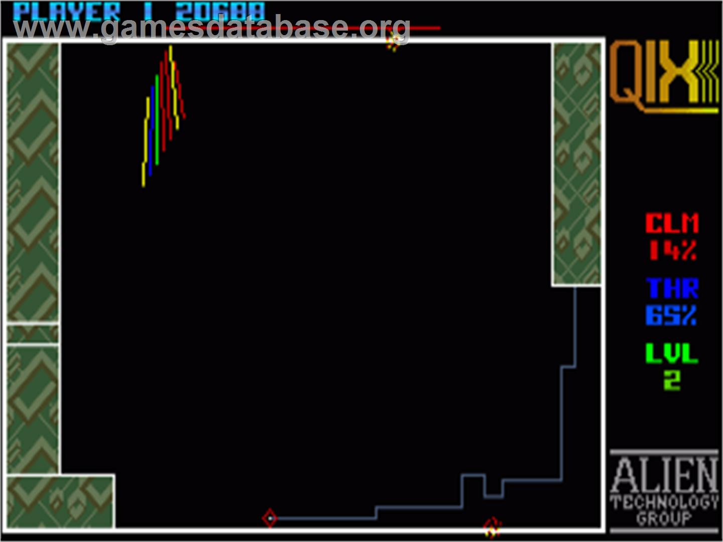 Qix - Commodore Amiga - Artwork - In Game