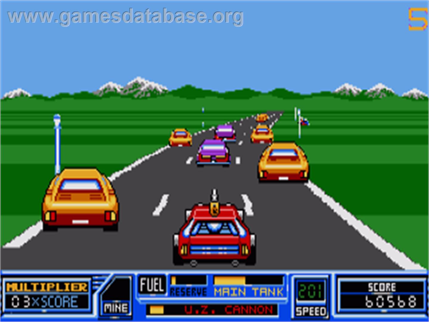 Road Blasters - Commodore Amiga - Artwork - In Game