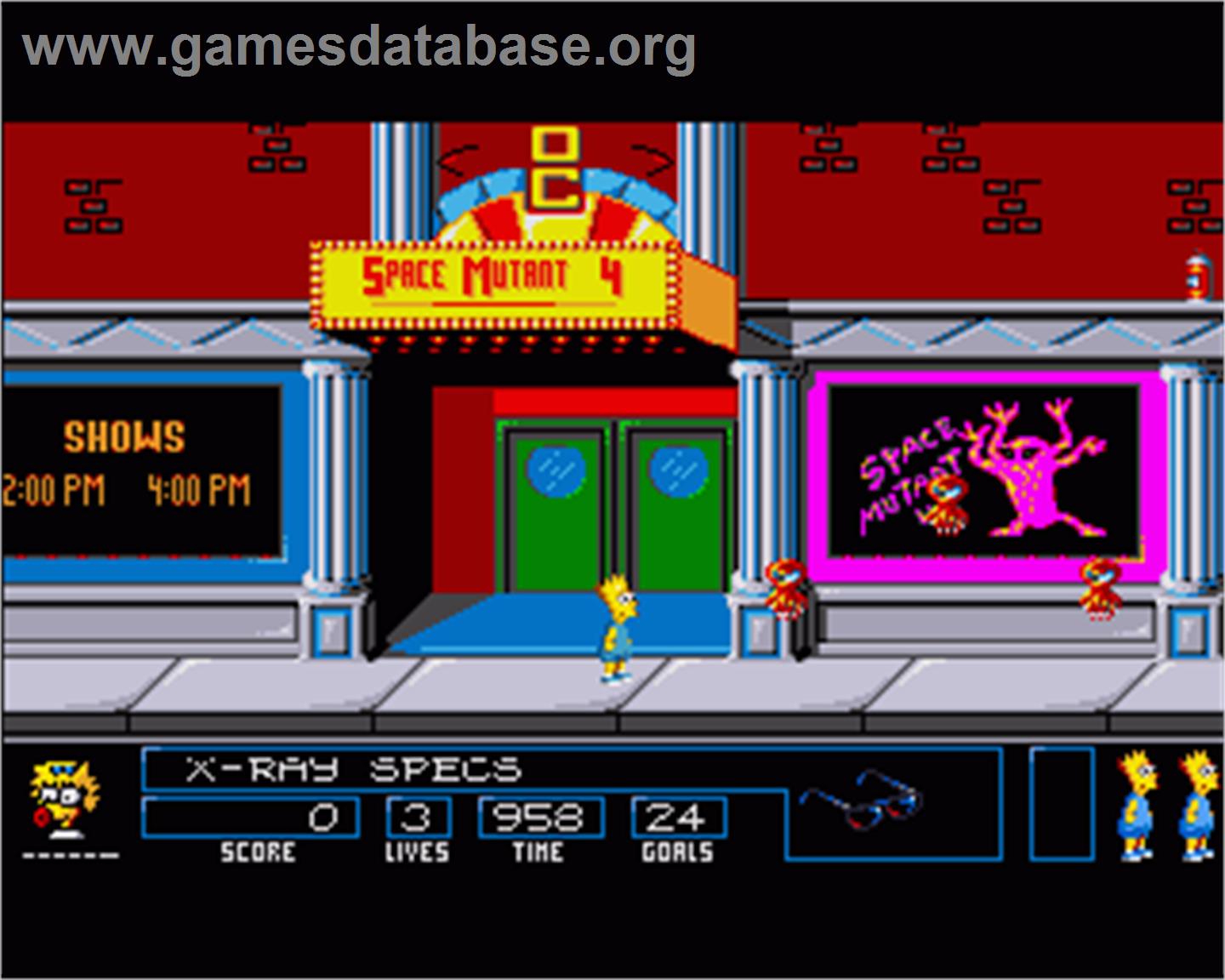 Simpsons: Bart vs. the Space Mutants - Commodore Amiga - Artwork - In Game