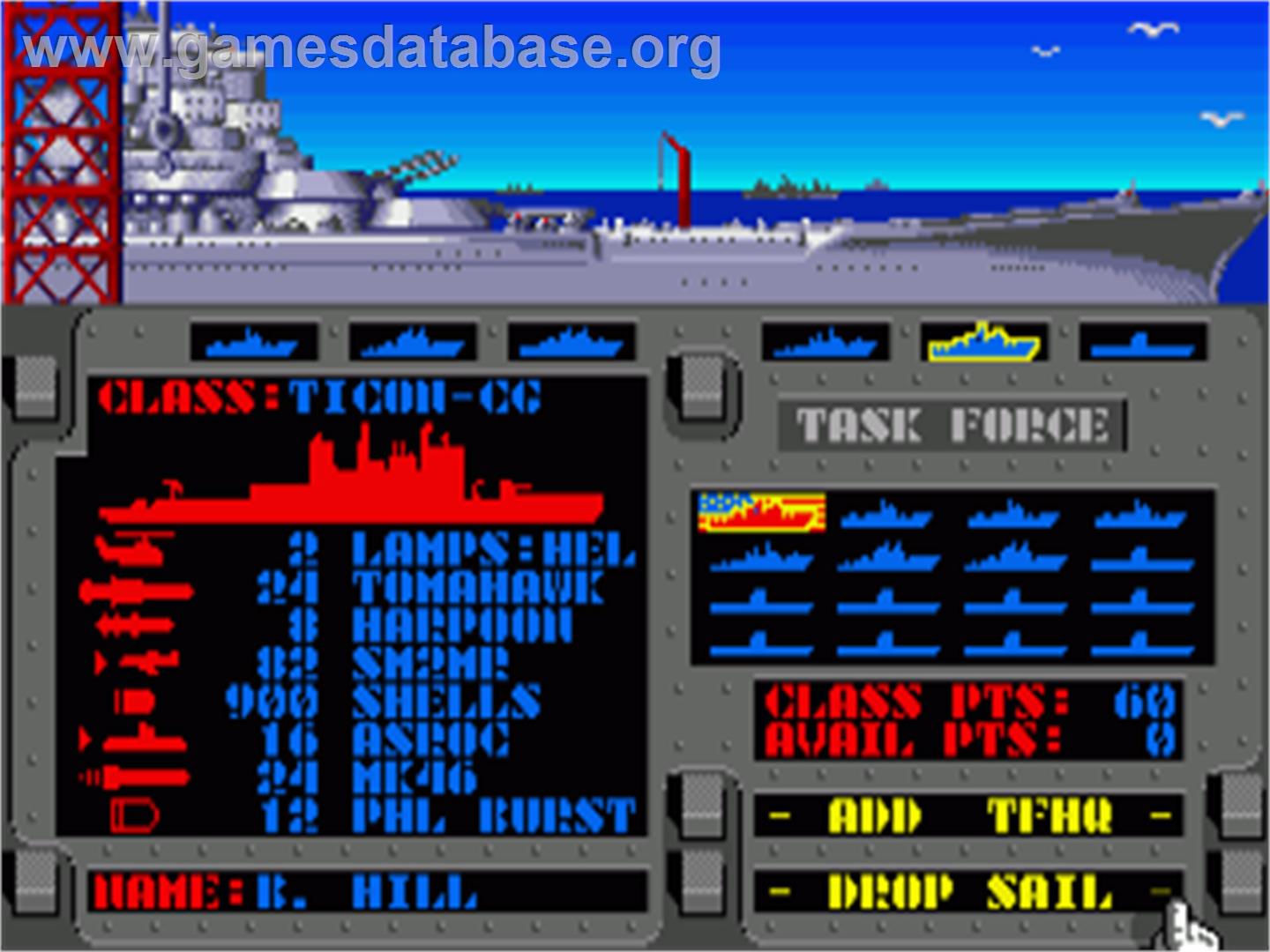 Strike Fleet - Commodore Amiga - Artwork - In Game