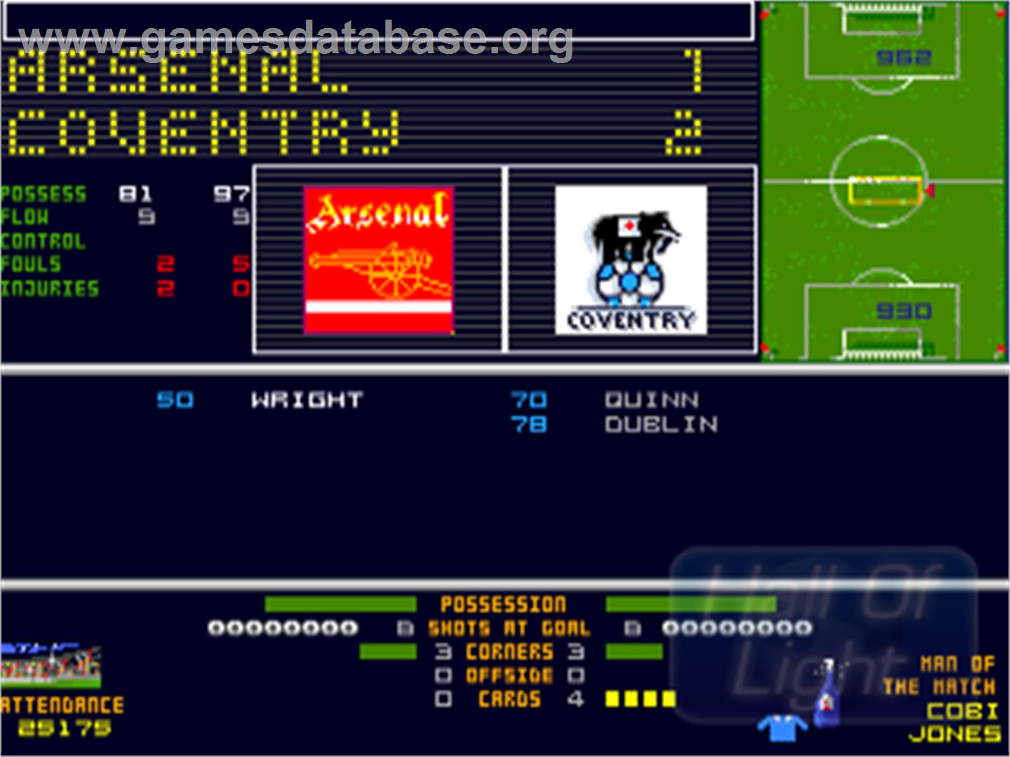 Tactical Manager 2 - Commodore Amiga - Artwork - In Game