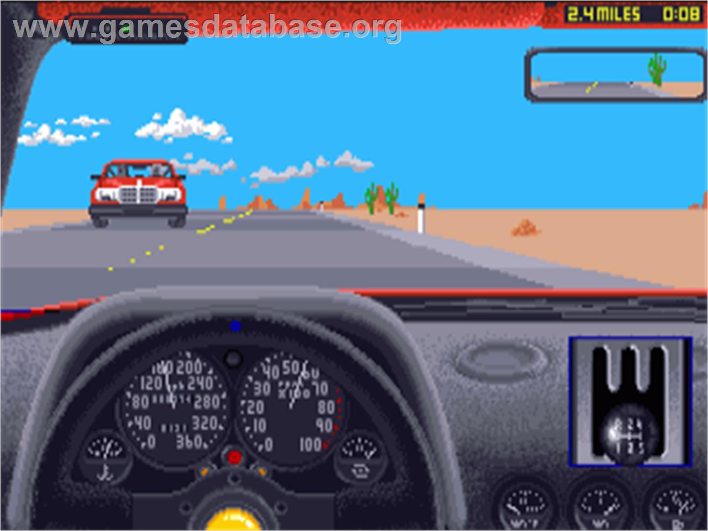 Test Drive II Car Disk: The Supercars - Commodore Amiga - Artwork - In Game