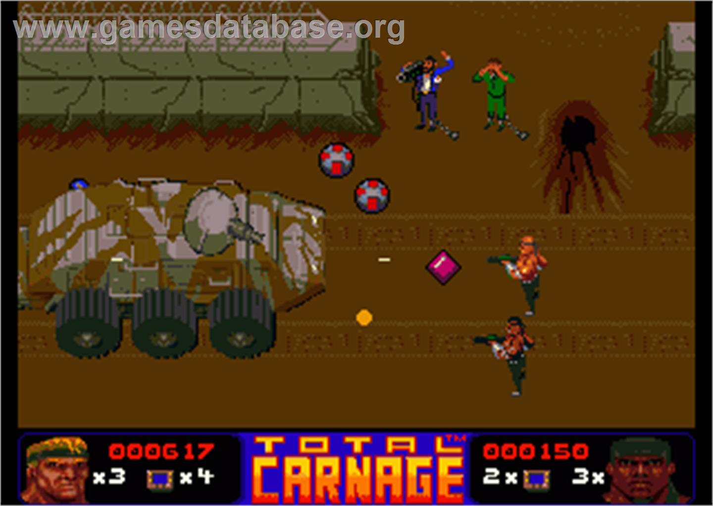Total Carnage - Commodore Amiga - Artwork - In Game