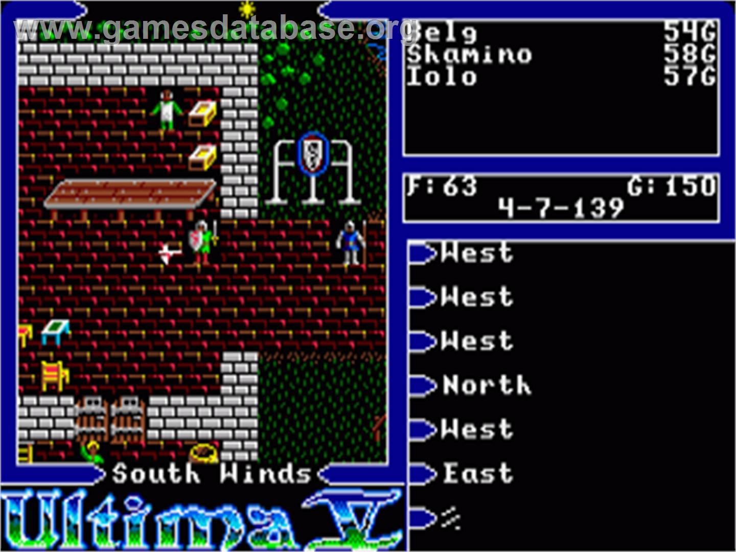 Ultima V: Warriors of Destiny - Commodore Amiga - Artwork - In Game