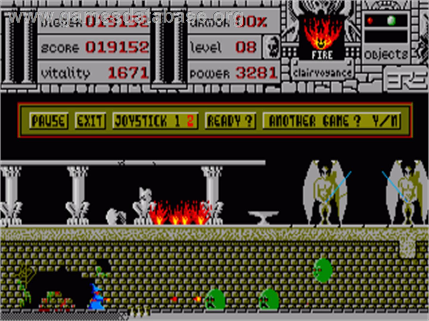 Warlock: The Avenger - Commodore Amiga - Artwork - In Game