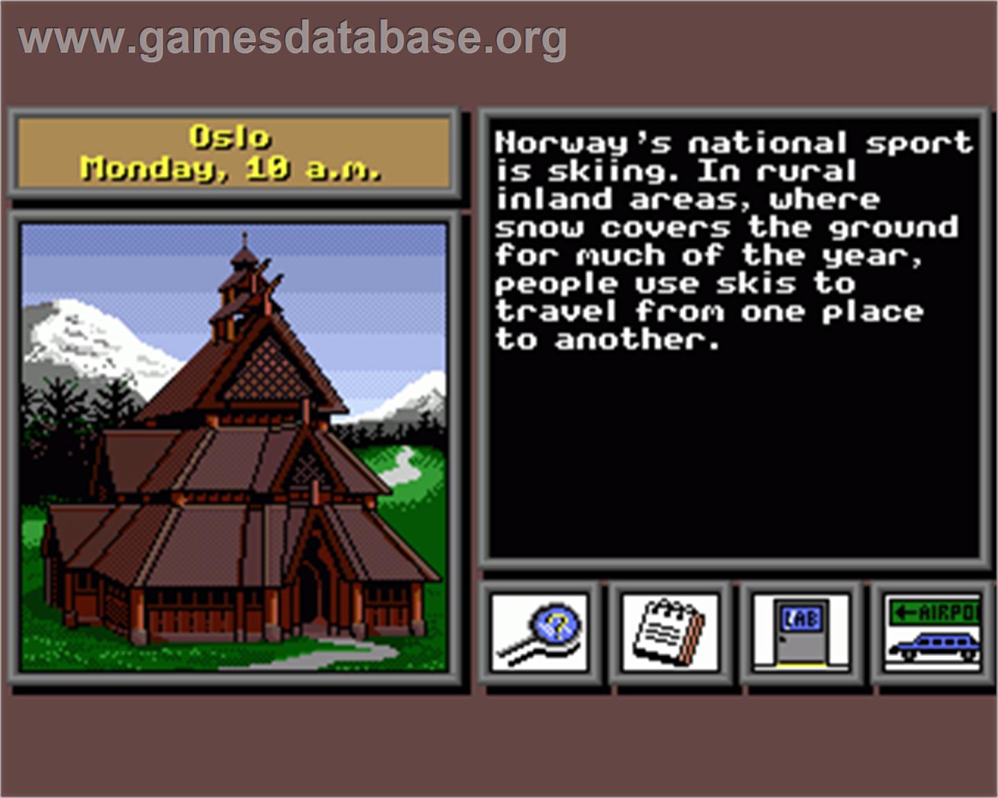 Where in Europe is Carmen Sandiego - Commodore Amiga - Artwork - In Game