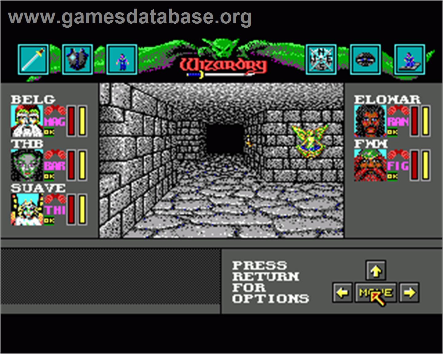 Wizardry VI: Bane of the Cosmic Forge - Commodore Amiga - Artwork - In Game