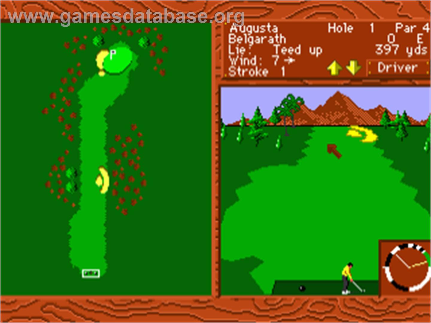 World Tour Golf - Commodore Amiga - Artwork - In Game