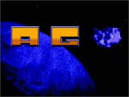 Title screen of A.G.E. on the Commodore Amiga.