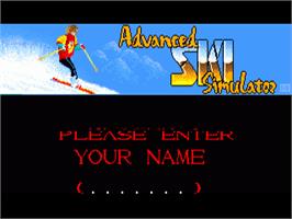 Title screen of Advanced Ski Simulator on the Commodore Amiga.