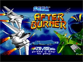 Title screen of After Burner on the Commodore Amiga.
