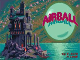 Title screen of Airball on the Commodore Amiga.