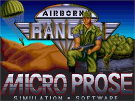 Title screen of Airborne Ranger on the Commodore Amiga.