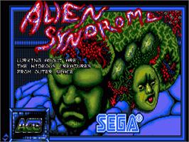Title screen of Alien Syndrome on the Commodore Amiga.