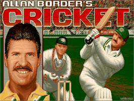 Title screen of Allan Border's Cricket on the Commodore Amiga.