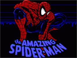 Title screen of Amazing Spider-Man on the Commodore Amiga.