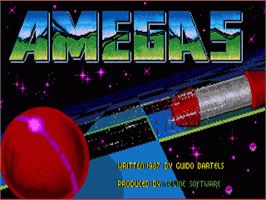 Title screen of Amegas on the Commodore Amiga.