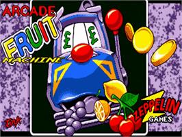 Title screen of Arcade Fruit Machine on the Commodore Amiga.