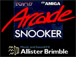 Title screen of Arcade Snooker on the Commodore Amiga.