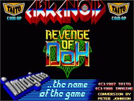 Title screen of Arkanoid - Revenge of DOH on the Commodore Amiga.