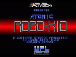 Title screen of Atomic Robo-Kid on the Commodore Amiga.
