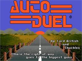 Title screen of Auto Duel on the Commodore Amiga.