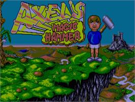 Title screen of Axel's Magic Hammer on the Commodore Amiga.
