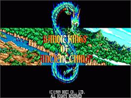 Title screen of Bandit Kings of Ancient China on the Commodore Amiga.