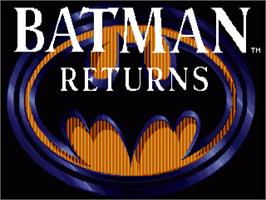 Title screen of Batman Returns on the Commodore Amiga.