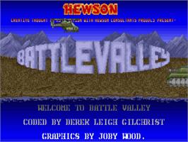 Title screen of Battle Valley on the Commodore Amiga.