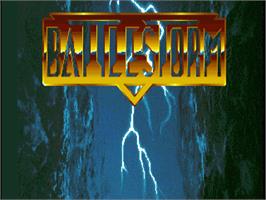 Title screen of Battlestorm on the Commodore Amiga.