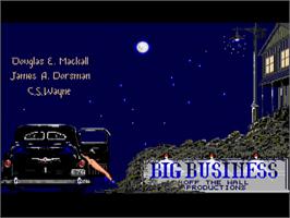 Title screen of Big Business on the Commodore Amiga.