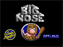 Title screen of Big Nose the Caveman on the Commodore Amiga.