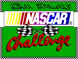Title screen of Bill Elliott's NASCAR Challenge on the Commodore Amiga.
