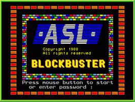 Title screen of Blockbuster on the Commodore Amiga.