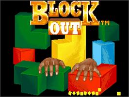 Title screen of Blockout on the Commodore Amiga.