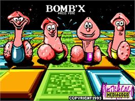 Title screen of Bomb'X on the Commodore Amiga.