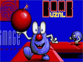 Title screen of Bombuzal on the Commodore Amiga.