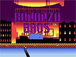 Title screen of Bonanza Bros. on the Commodore Amiga.