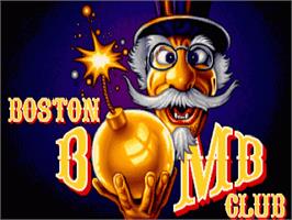 Title screen of Boston Bomb Club on the Commodore Amiga.