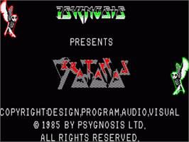 Title screen of Brataccas on the Commodore Amiga.
